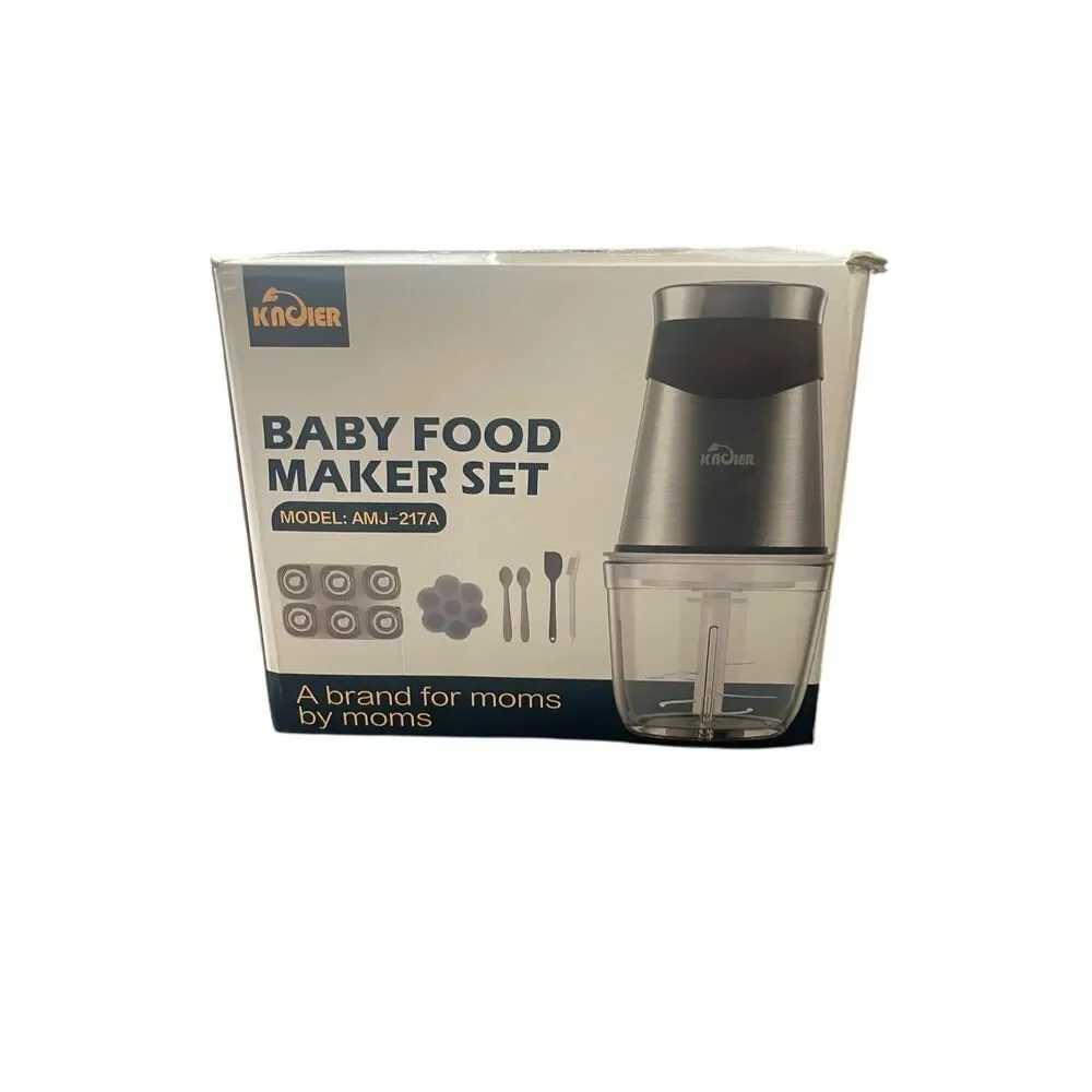 New Knoier AMJ-217A Electric Food Processor 120V 60Hz Baby Food Maker Set